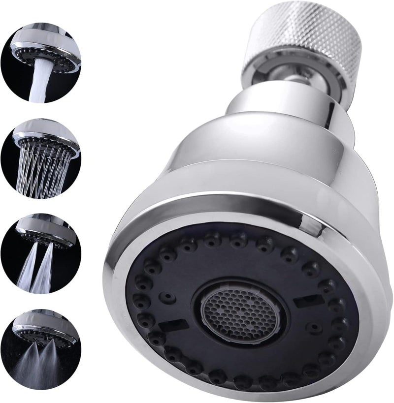 JRJUBB 4 Spray Modes Faucet Aerator,360 Degree Faucet Sprayer Attachment,Big Angle Kitchen Faucet Aerator,Swivel Faucet Extender,Sink Sprayer Attachment for faucet,55/64 inch Female Thread (Chrome) - Image 1