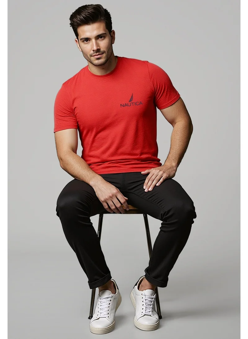 NAUTICA Plain Regular Fit Premium Cotton Crew Neck T-shirt
