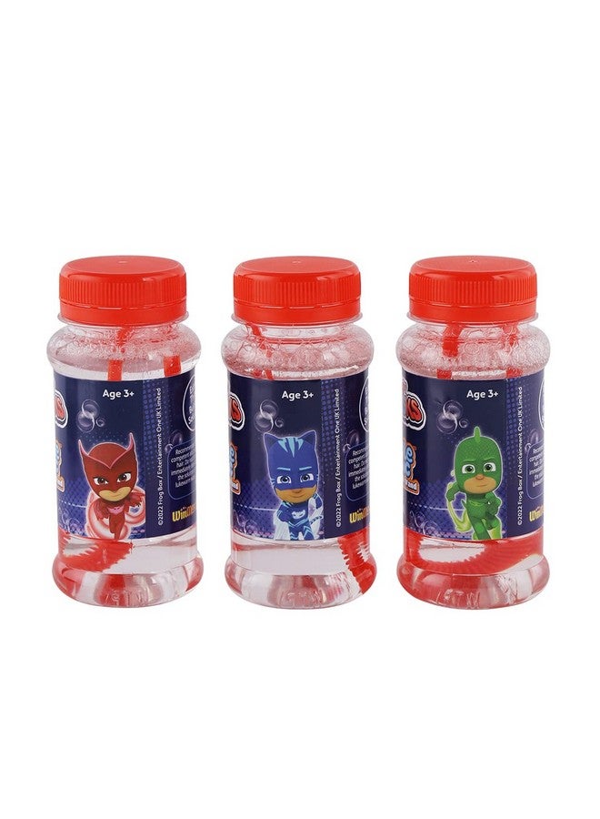 Bubble Magic Bubble Magic PJ Masks Solution Bottle with Wand - Pack of 3 118 ML Each, with Specially Designed Grooves to Hold More Solution, Gift Set for Age 3 Years and Above, Multicolor, (BM50017) - Image 3