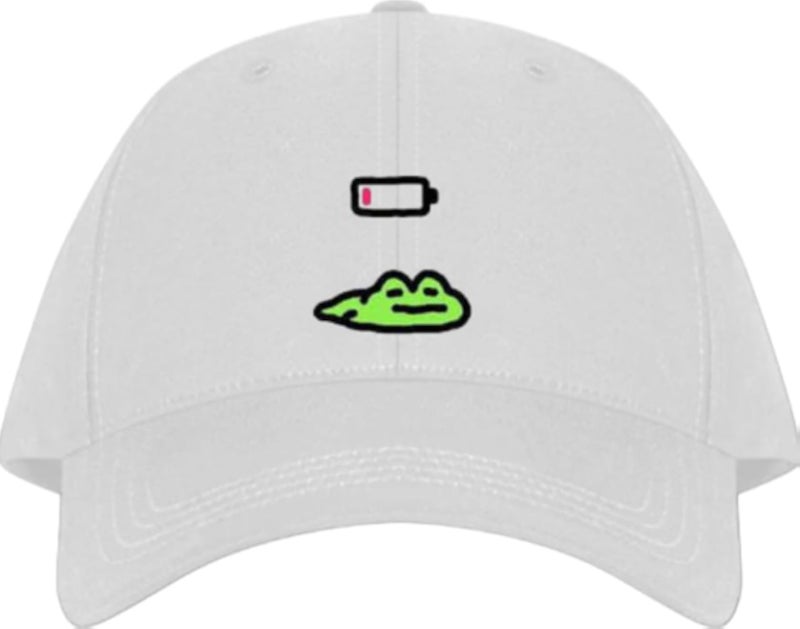 Frog Plain unisex baseball cap White 16