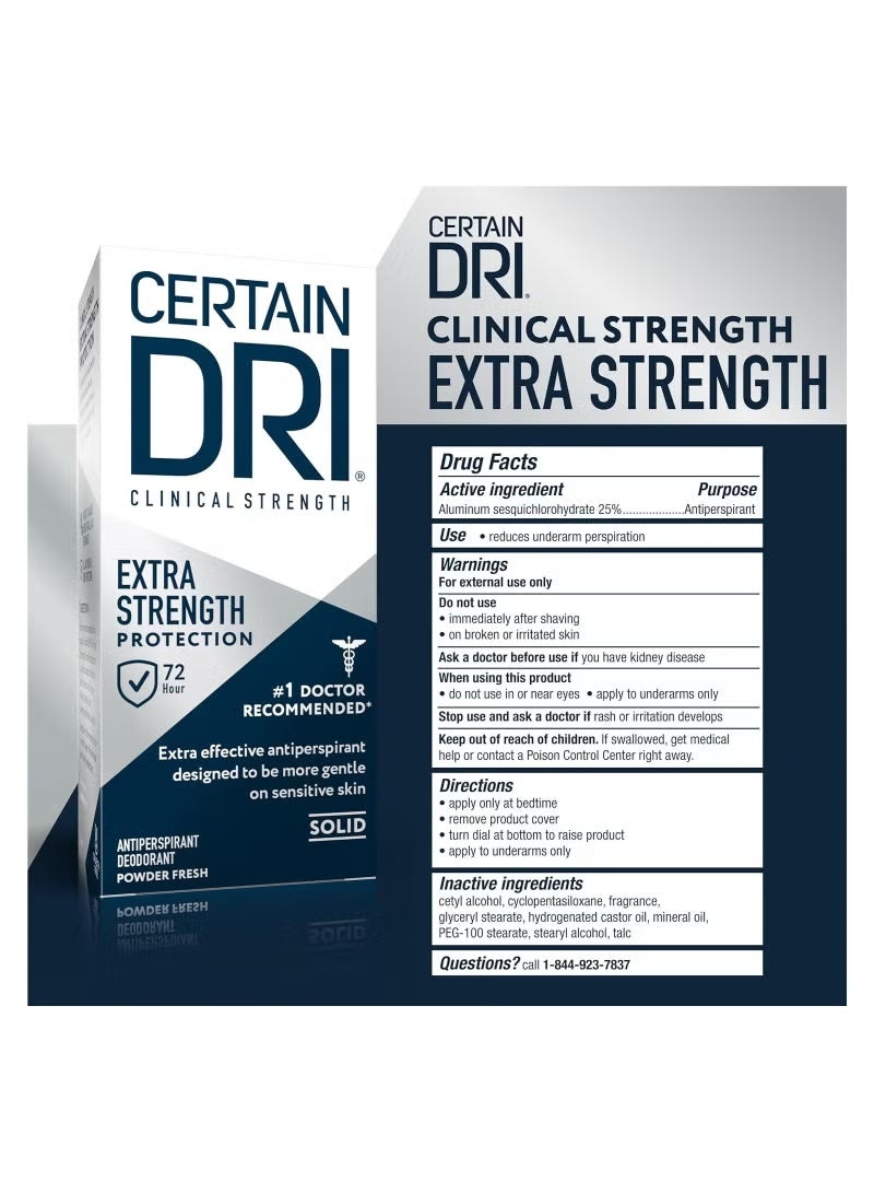 Certain DRI Extra Strength Antiperspirant Deodorant, 1.7OZ - Image 3