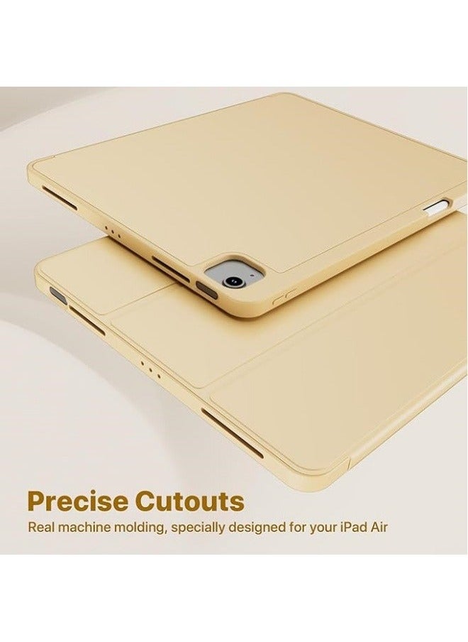 Generic متوافق مع حافظة iPad Air 13 بوصة (M2) 2024، غطاء ذكي بحامل ثلاثي الطي مع تنبيه تلقائي مع حامل قلم رصاص وظهر ناعم من مادة TPU لجهاز iPad Air 13 بوصة  - Image 5