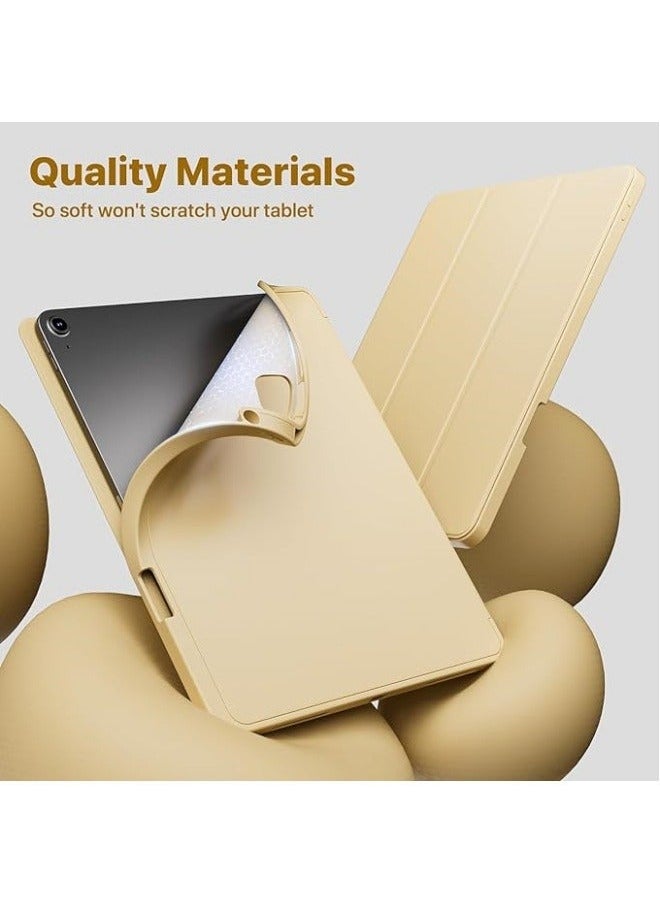 Generic متوافق مع حافظة iPad Air 13 بوصة (M2) 2024، غطاء ذكي بحامل ثلاثي الطي مع تنبيه تلقائي مع حامل قلم رصاص وظهر ناعم من مادة TPU لجهاز iPad Air 13 بوصة  - Image 4