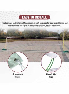 ENDLESS  Endless Professional Badminton Net of 20 FT * 2.5 FT With Bag and Drawstrings | Blue | Material: Polyester | Adjustable for Backyard | Volleyball Net for Outdoor and  Indoor | For Beach, Schoolyard  - Image 4