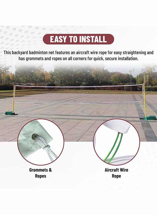 ENDLESS  - Endless Professional Badminton Net of 20 FT * 2.5 FT With Bag and Drawstrings | Blue | Material: Polyester | Adjustable for Backyard | Volleyball Net for Outdoor and  Indoor | For Beach, Schoolyard - Image 1