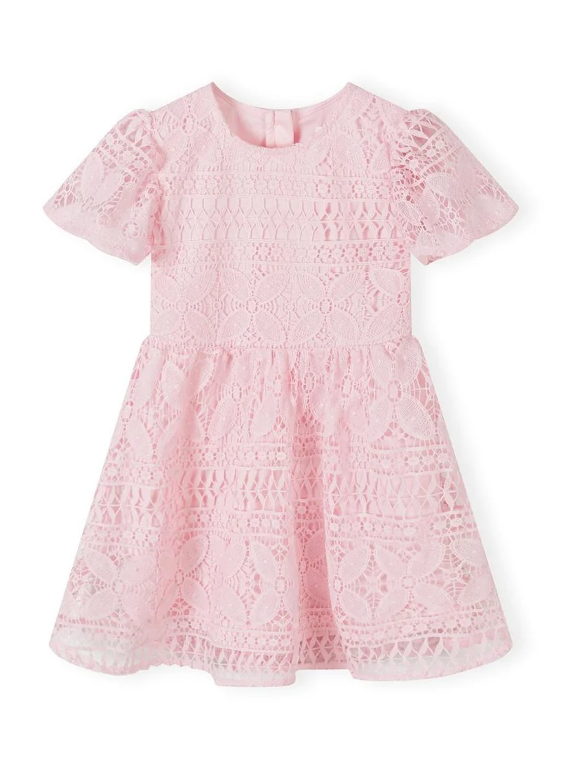 مينوتي Kids Girls Flare Sleeve Dress With Circle Skirt