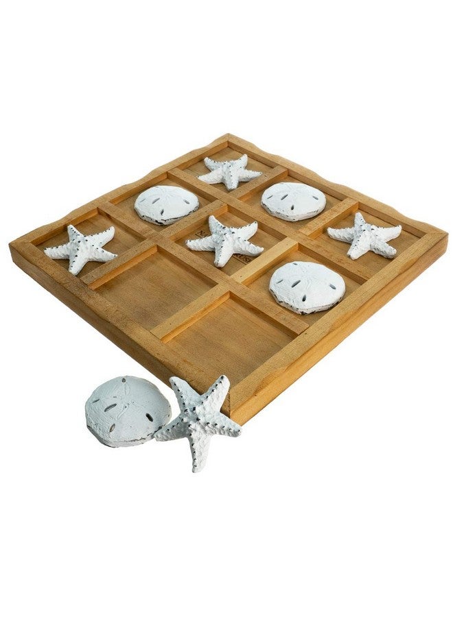 Nautical Crush Trading Starfish Tic Tac Toe Game - 9" x 9" - Beach Tic Tac Toe Game - Coastal Beach House Coffee Table Game Board - Tic Tac Toe Decor - Beach House Games - White Starfish & Sand Dollars - Image 5