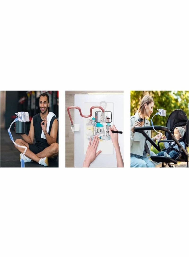 كابتن تيك Universal Baby Monitor Wall Mount Infant Baby Camera Holder Baby Monitor Shelf for Crib Nursery Compatible with Most Baby Monitors Versatile Twist Mount Without Tools or Wall Damage Blue - Image 5