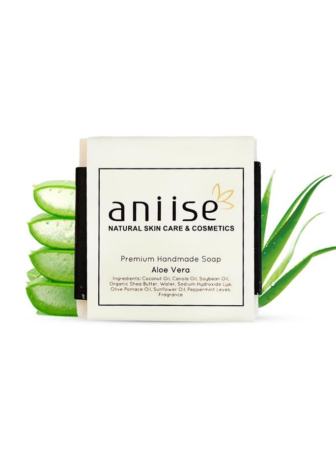 aniise Aloe Vera Soap For Face & Body With Vitamin A E & Aloe Vera Ideal For Oily And Sensitive Skin Vegan Crueltyfree Parabenfree Acidfree Alcoholfree For Acneprone Skin - Image 1