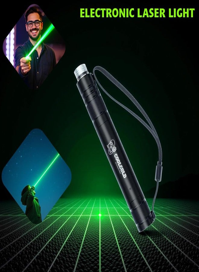 COOLCOLD Green Laser Light | USB Rechargeable, Laser Pointer Pen | Long-Range, Powerful | for Party, Disco Light Adjustable Mode, 2000m Handheld, Cat Laser Toy, Suitable for Camping, Hiking - Image 5