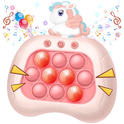 Intoypad Pop Fidget Game Toys Rainbow Unicorn Light Up Fidget Toys Electric Pop Bubble Game Controller Handheld Puzzle Sensory Toys Christmas Birthday Gifts for Kids Girls 2026 - Image 1