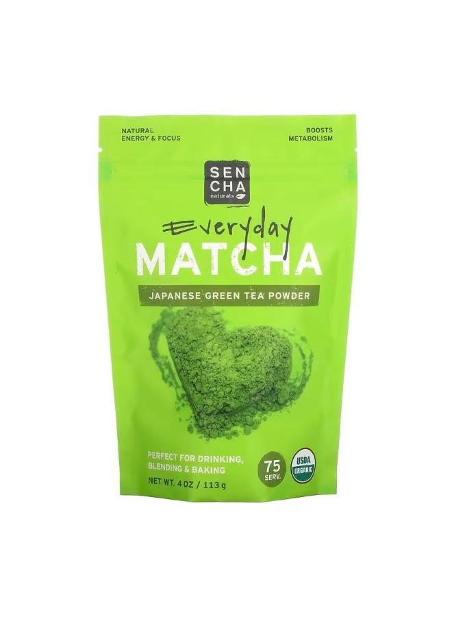 سينشا ناتشورالز Everyday Matcha Japanese Green Tea Powder 4 oz 113 g - Image 1