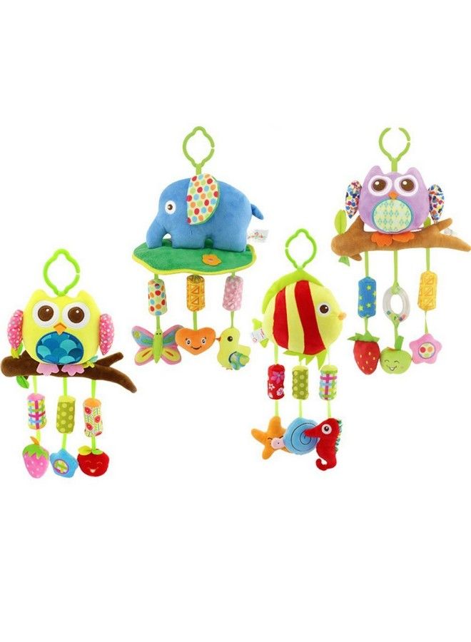 Baby Station Baby Crib & Stroller Plush Playing Toy Car Hanging Rattles (Multicolour Shark) - Image 5