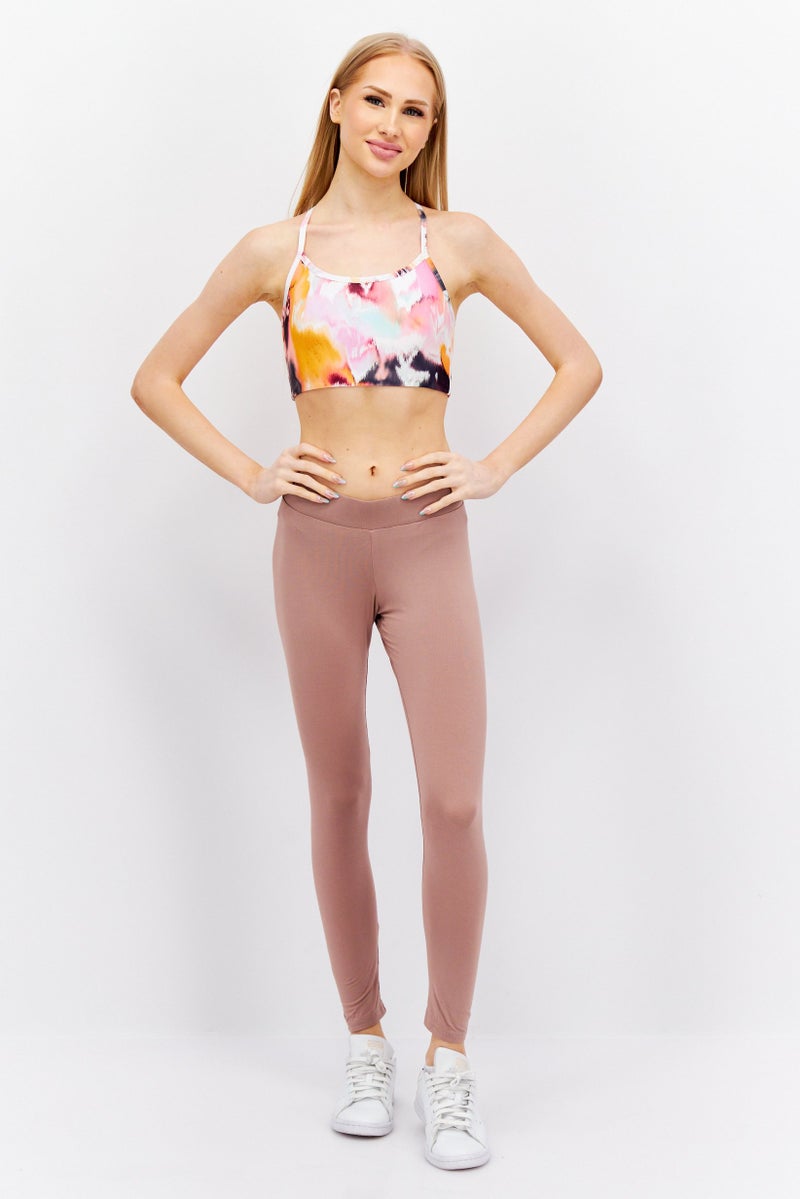 Etam Women Full Length Plain Legging, Mauve - Image 3