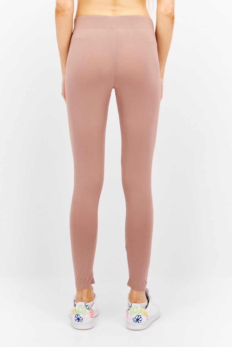 Etam Women Full Length Plain Legging, Mauve - Image 2
