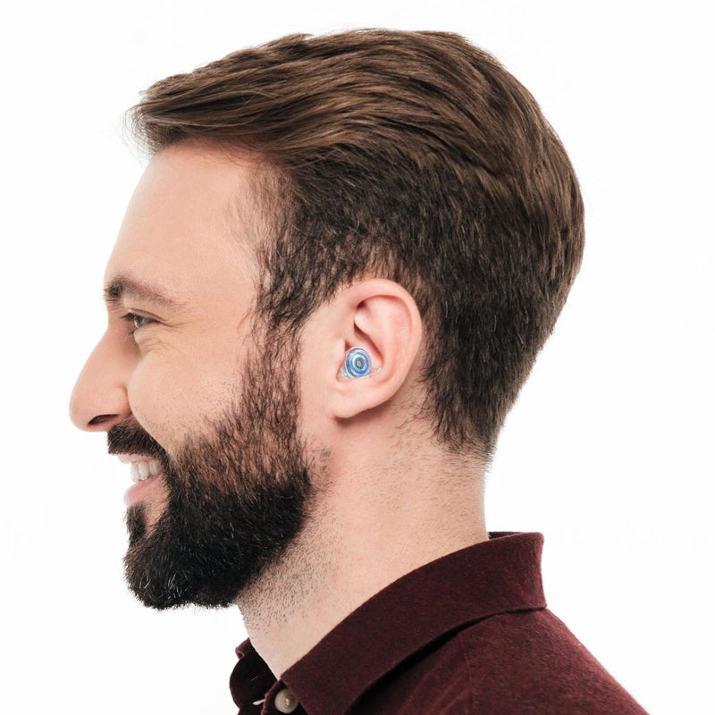 Eargasm Eargasm High Fidelity Earplugs with Blue Filters - Reusable Noise Reduction Hearing Protection Ear-Plugs with Carrying Case for Concerts, Festivals, Raves, Musicians, Live Music, Sporting Events  - Image 5