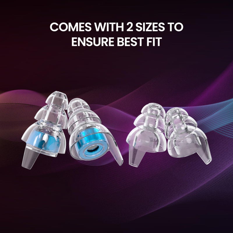 Eargasm Eargasm High Fidelity Earplugs with Blue Filters - Reusable Noise Reduction Hearing Protection Ear-Plugs with Carrying Case for Concerts, Festivals, Raves, Musicians, Live Music, Sporting Events  - Image 4