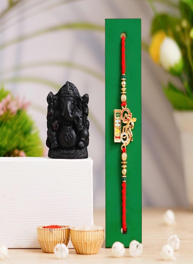مصمم KamlaArt Bro Rakhi للأخ وBhabhi مع Ganesha Idol للوحة قيادة السيارة| راخي لبهية بهابهي| كيدز راخي | لومبا راخي لببهي | راخي للأخ والأخت - Image 2