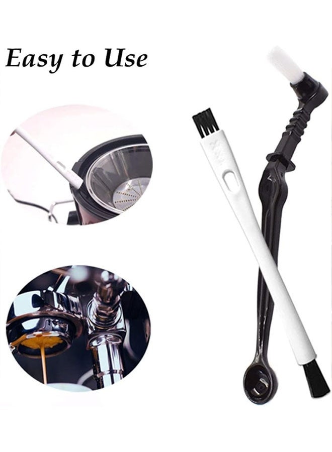 5 Pieces Coffee Brush Set Professional Espresso Brush Kit Include Wooden Coffee Grinder Machine Cleaning Brush and Nylon Espresso Brush for Coffee Machine Group Head - Image 5