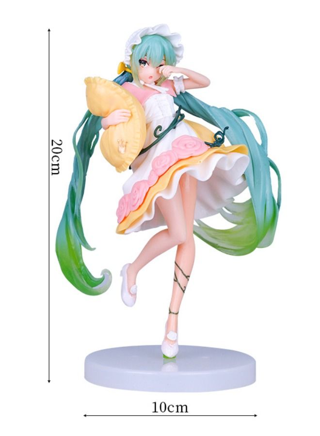 Hatsune Miku Action Figure, Sleeping Beauty Miku Figure Toy, Anime Realistic Statue Figure, Office Desktop Decoration Ornaments, Super Collectible Model Statue Anime Figure Toy 20CM - Image 2