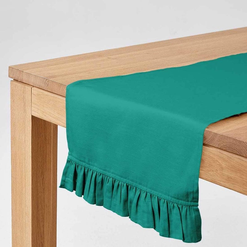 Vargottam Sea Green Home Décor Stylish Wedding Party Holiday Table Setting Décor Table Runner-14 x 48 Inch - Image 2