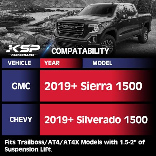 KSP PERFORMANCE KSP Front Upper Control Arms for 19-24 Chevy Silverado GMC Sierra 1500, 2-4" Front UCA with Ball Joints for 2019+ Silverado Sierra 1500, Adjustable Aftermarket Lift Suspension Arms with Rubber Bushing - Image 2