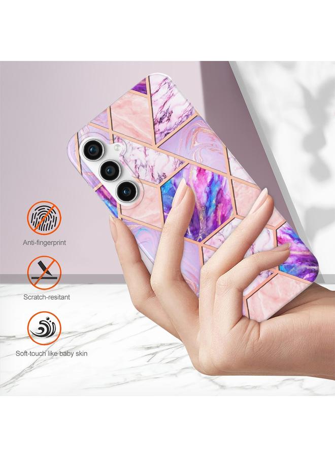 S-TOP Case For Samsung Galaxy S23 FE 5G Electroplating Splicing Marble TPU Phone Case - Image 4