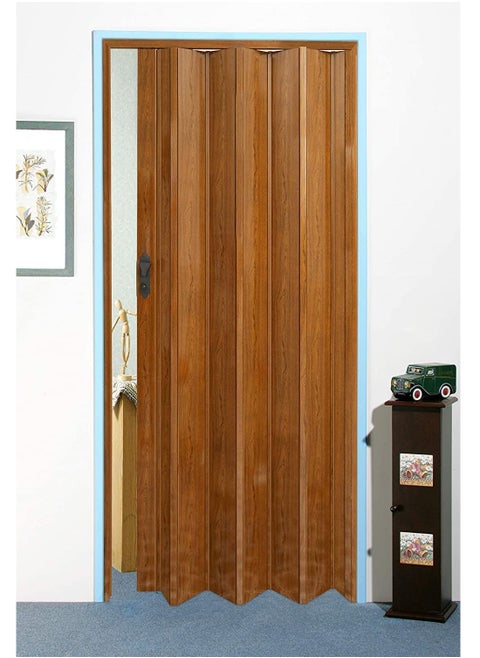 Robustline Folding Sliding Door 210cm Height x 100cm Width, (Dark Oak)