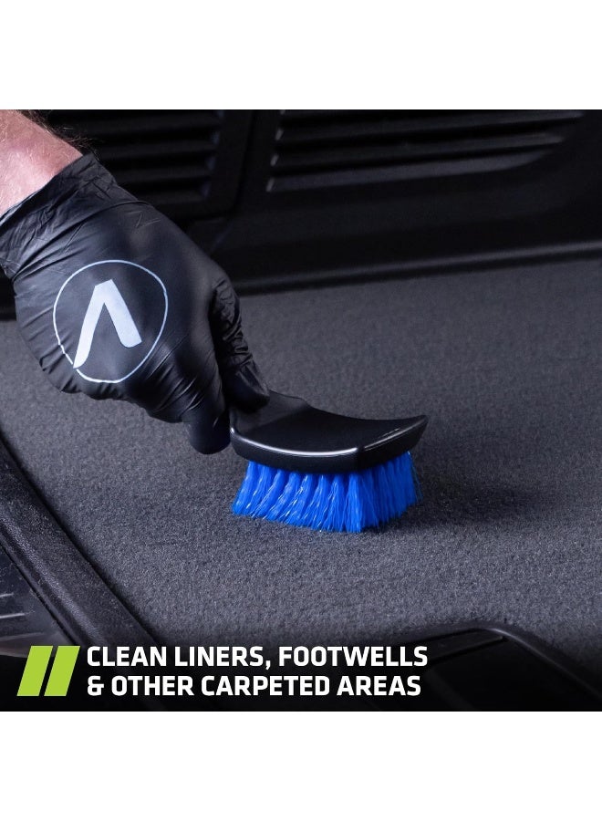 VIKING Carpet Cleaning Brush, Scrub Brush for Floor Mats, Cleaning Brush for Car Interior and Home, Black and Blue, 8.3 inch x 2.5 inch - Image 4