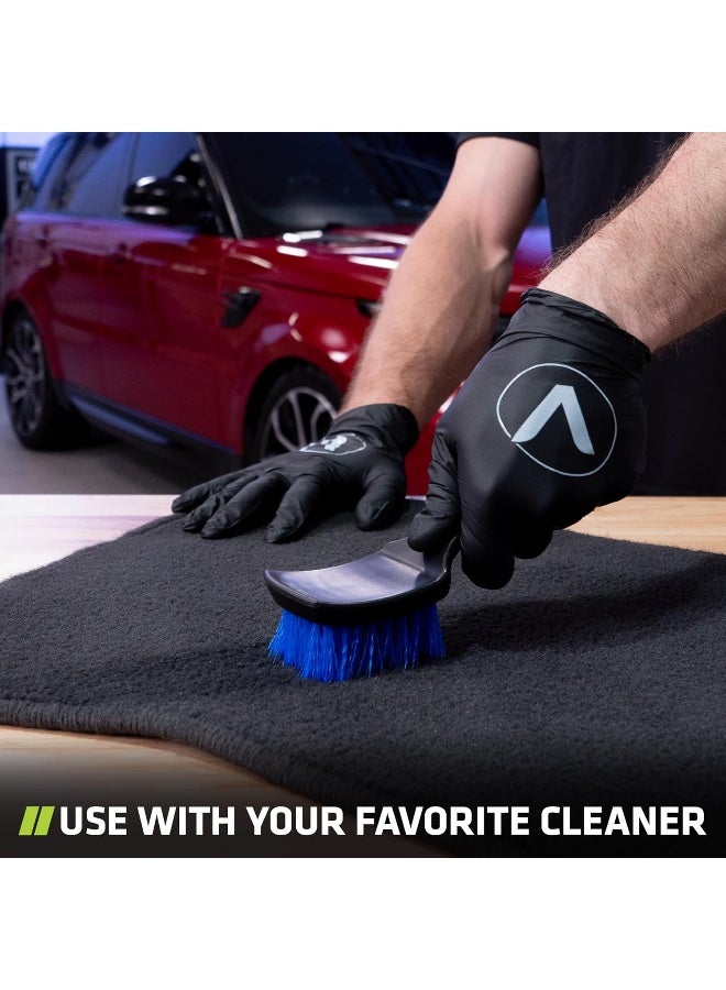 VIKING Carpet Cleaning Brush, Scrub Brush for Floor Mats, Cleaning Brush for Car Interior and Home, Black and Blue, 8.3 inch x 2.5 inch - Image 3