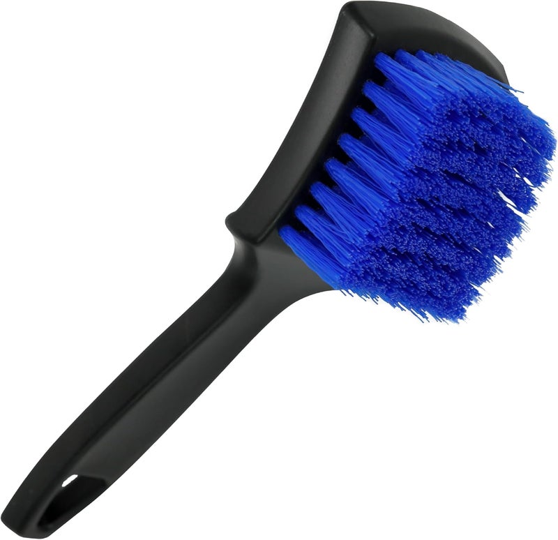 VIKING Carpet Cleaning Brush, Scrub Brush for Floor Mats, Cleaning Brush for Car Interior and Home, Black and Blue, 8.3 inch x 2.5 inch - Image 1