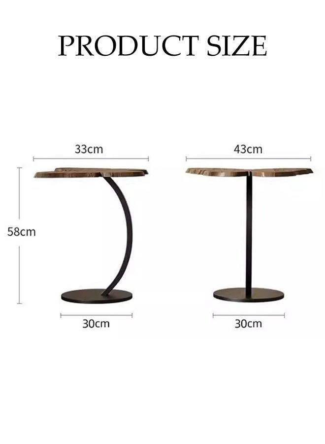 Spides C Shaped Couch Side Table Butterfly Shaped Desktop Design Sofa Side Table Sturdy Metal Frame End Table Modern Accent Space Saving Coffee Table for Living Room Bedroom Home Office and Corners - Image 4