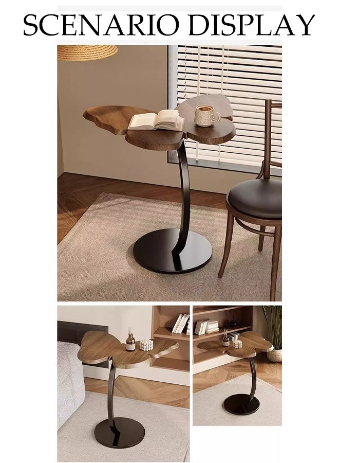 Spides C Shaped Couch Side Table Butterfly Shaped Desktop Design Sofa Side Table Sturdy Metal Frame End Table Modern Accent Space Saving Coffee Table for Living Room Bedroom Home Office and Corners - Image 5