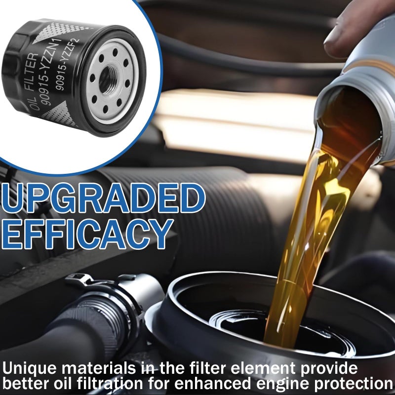 Kefly 90915-YZZF2 Engine Oil Filters 90915-YZZN1 Fits for Toyota RAV4 Camry Corolla Prius Highlander Avalon Lexus Replaces 90915-10009 90915-YZZE1 (2-Pack) - Image 5