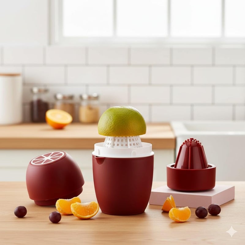Machak Manual Hand Press Juicer | Manual citrus Juicer Orange Juicer Manual Juicer for fruits | Hand Press Juicer, Squeezer For Home | Pack Of 1 (Maroon) - Image 4