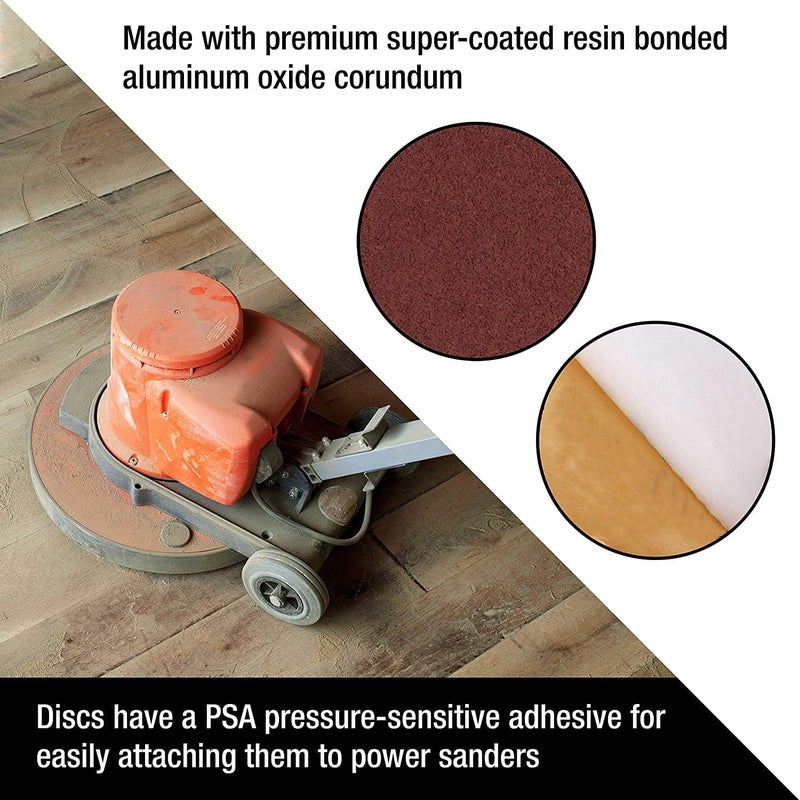 Utoolmart PSA Sanding Discs, 9-inch Self Stick Adhesive Back Sandpaper, 100 Grits No-Hole Aluminum Oxide Sanding Paper, for Random Orbital Sander, Wood, Metal Polishing, 10 Pcs - Image 5