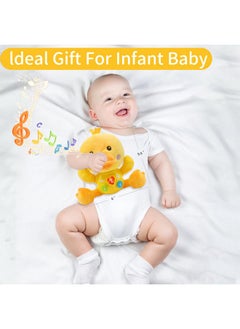 HAPTIME Baby Toys 6-12 Months, Newborn Musical Soft Duck Stuffed Animal, Infant Tummy Time Toy, Easter Basket Stuffers 1St Birthday Baby Boy Girls For 0 3 6 9 12 18 Months Toddler Baby Shower  - Image 1