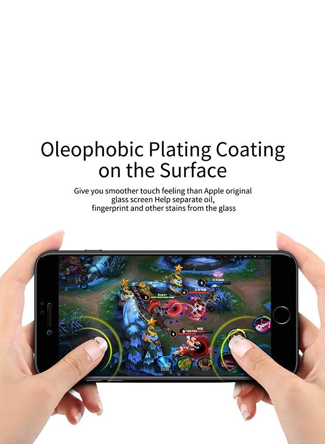 واقي شاشة زجاجي مقاوم للتجسس والخصوصية لهاتف آيفون 8 بلس أسود - Image 4