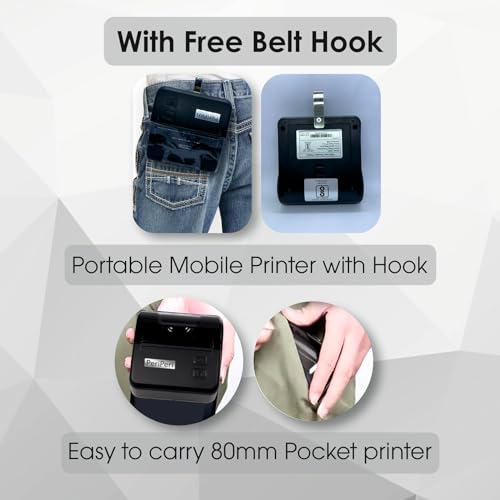 PeriPeri 3inch Advanced USB+Bluetooth Receipt Printer | Inbuilt 2000 Mah Battery | Inbuilt Beeper | 4 Indicator Lights | with Belt Hook | 1 Year Warranty | Compatible with iOS, Android, Windows & Mac - Image 4