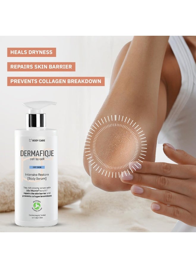Dermafique Intensive Restore Body Lotion Serum (300ml) + Charmis Deep Nourishing Cold Cream (200ml) | Suitable for Winters & 100 hour Deep moisturisation | Dermatologist Tested - Image 5