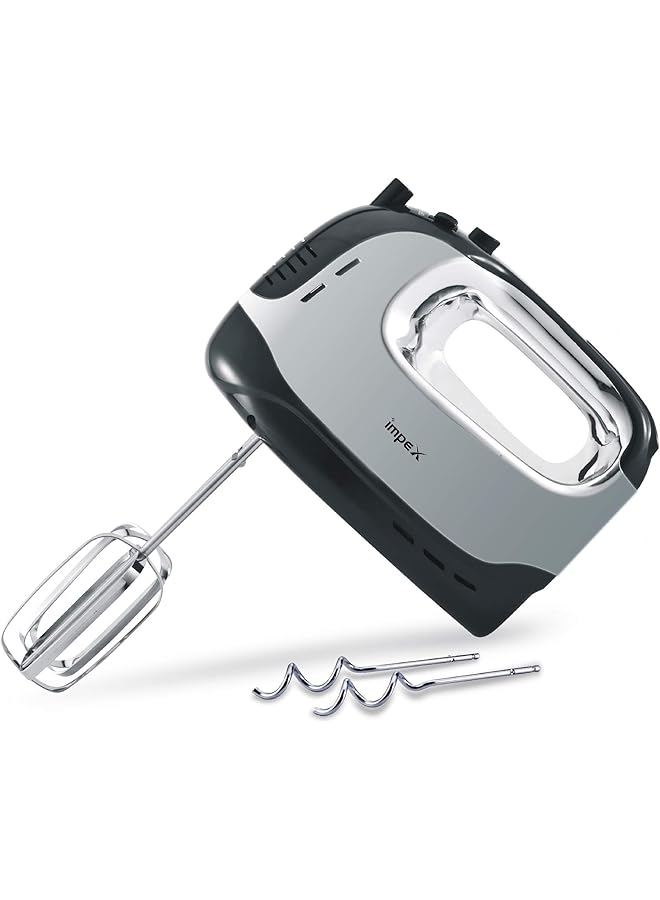 Impex Hm3301 5 Speed Hand Mixer Egg Beater Dough Maker 300 Watts Black And White - Image 1