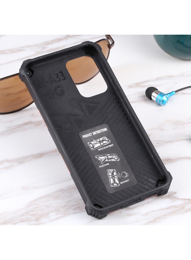 S-TOP Case For Samsung Galaxy A33 5G Shockproof TPU + PC Magnetic Protective Phone Case with Holder - Image 3