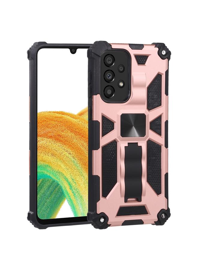 S-TOP Case For Samsung Galaxy A33 5G Shockproof TPU + PC Magnetic Protective Phone Case with Holder - Image 1