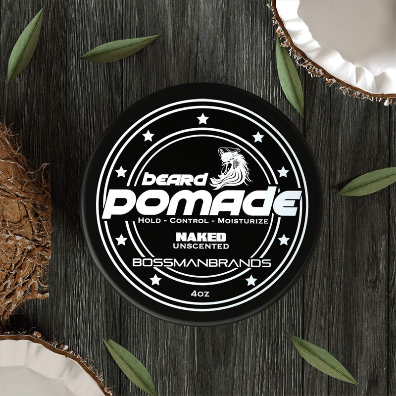 Bossman Hair & Beard Pomade for Men - All Day Hold, Moisturizing with Control – Strong Hold Pomade - Men's Hair Styling Pomade - Made in USA, Natural, For All Hair Types | 4 ounce - Image 4