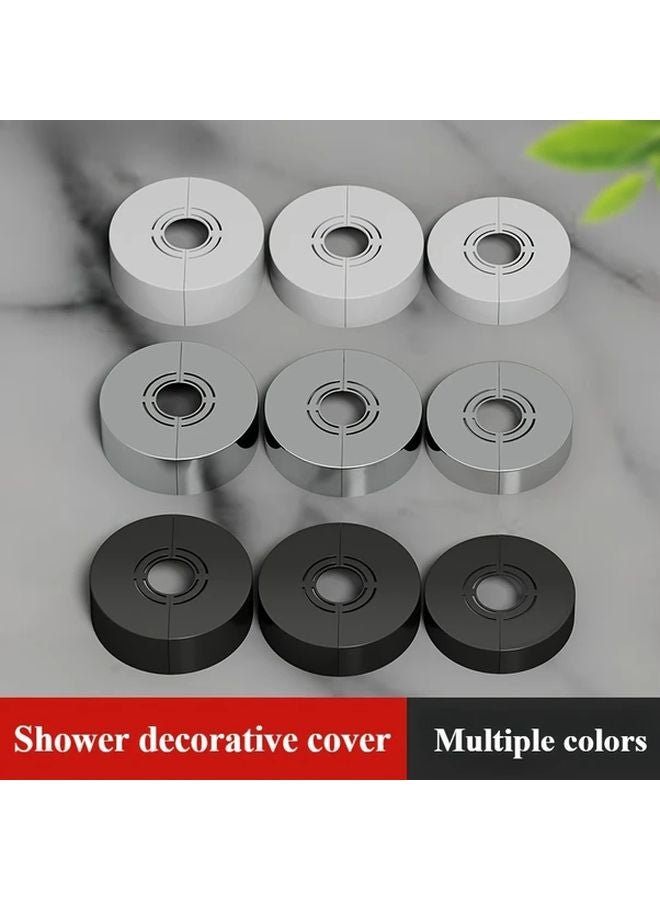 Black Shower Head Cover Angle Valve Faucet Hole Cover Heating Pipe Water Pipe Cover - Image 2