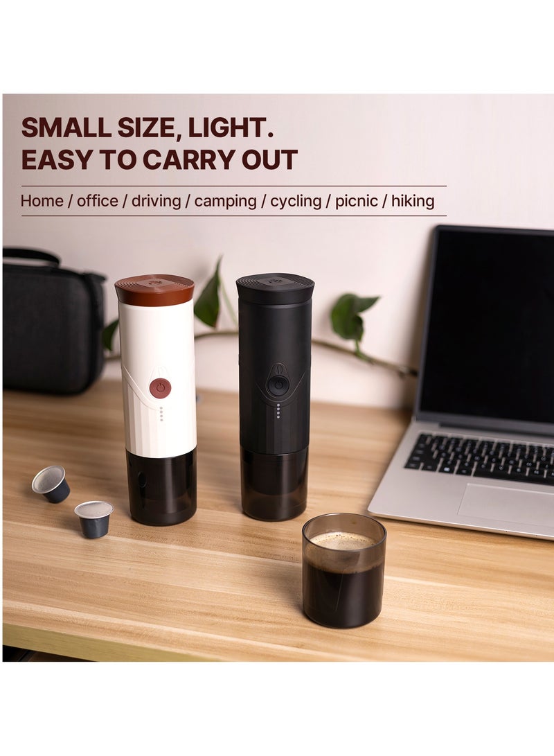 Portable Espresso Coffee Machine Takeawake, Self-Heating, 20 Bars Pressure, 2 in 1 Compatible with Ground Coffee and NS Capsules, Premium Battery Capacity (Brown)  - Image 5