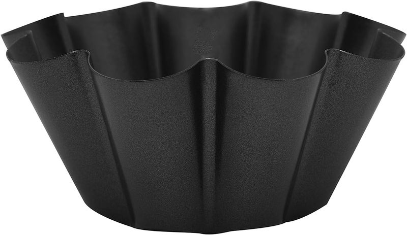 Mn Aux 12 Pack Egg Tart Molds | Carbon Steel Mini Muffin Cake Molds | Non-Stick Cupcake Molds | Pudding Molds | Baking Molds for Cookies | Reusable Kitchen Baking Tools (7.2 * 2.7cm) - Image 2