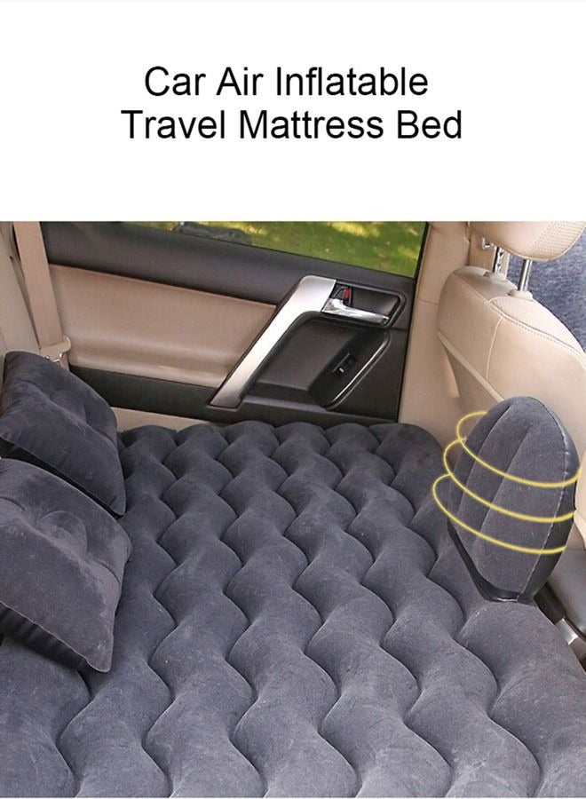 Car Travel Inflatable Cushion Camping Beach Black Inflatable Bed Multipurpose Car Rest Mattress with Pillow Car Inflatable Bed with Air Pump Rear Seat Cushion Suitable for All Models - Image 2