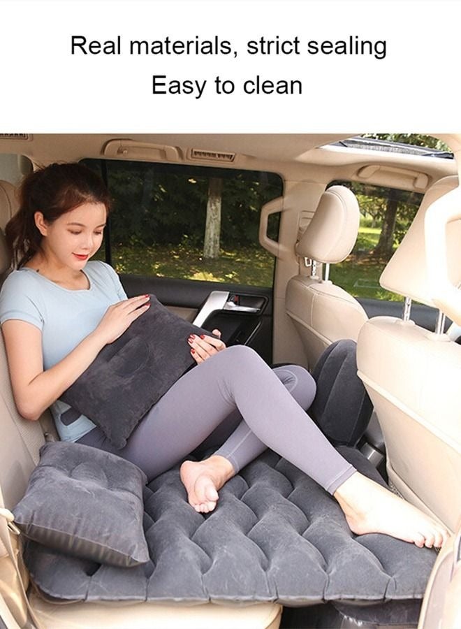 Car Travel Inflatable Cushion Camping Beach Black Inflatable Bed Multipurpose Car Rest Mattress with Pillow Car Inflatable Bed with Air Pump Rear Seat Cushion Suitable for All Models - Image 3