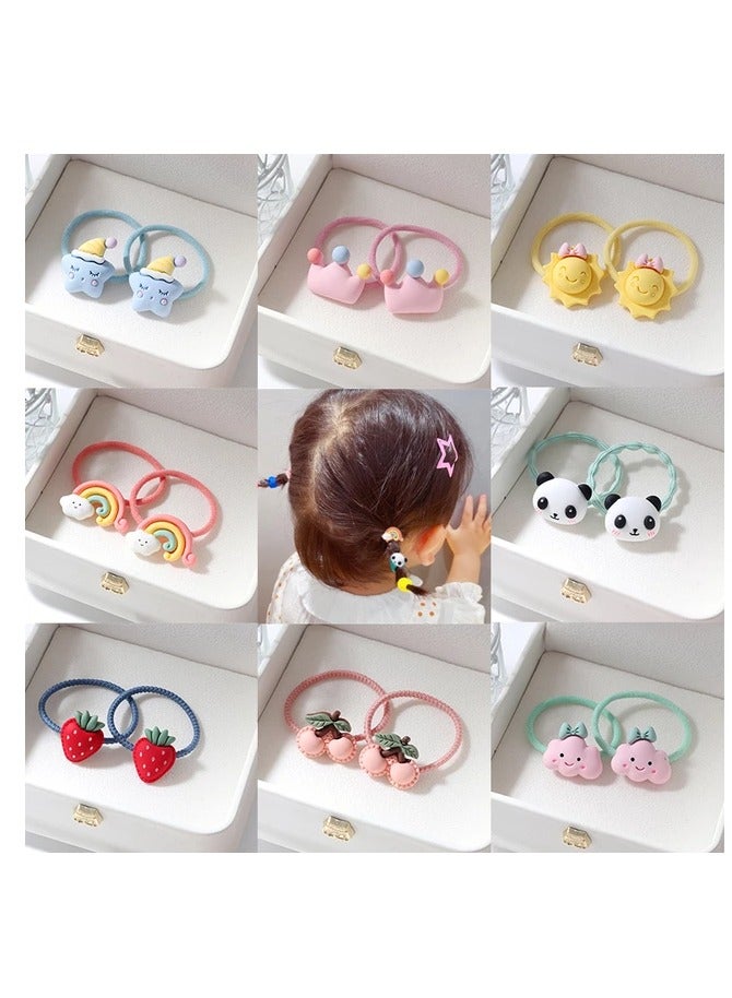 A set of hair bands for girls, in a variety of fruits and cartoon shapes, hair styling accessories and gifts for girls, 24 pieces. - Image 4